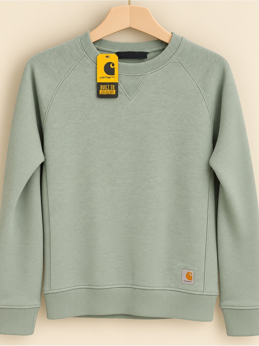 Carhartt Women's Sage Green Crewneck Sweatshirt ✨ - Picture 2 of 4